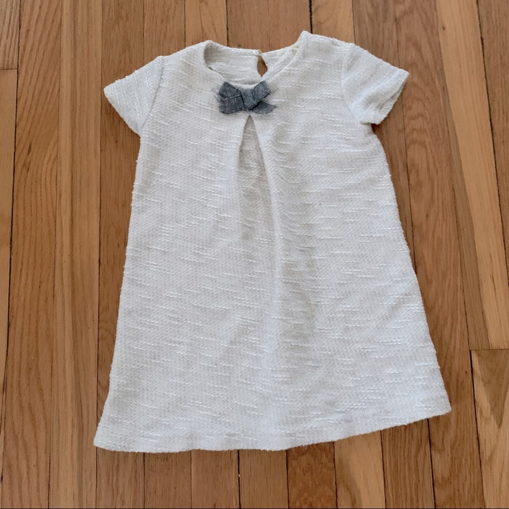 Zara Girls Size 4/5 cream tunic A-line dress